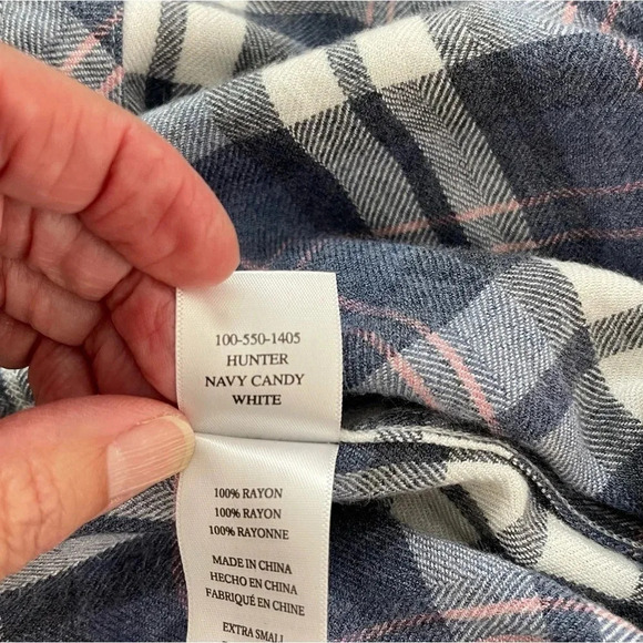 Rails Hunter Plaid Shirt Navy Candy White - Picture 12 of 12